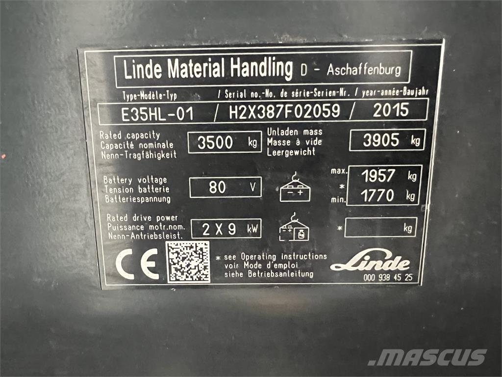Linde E35HL-01 Elektro Stapler