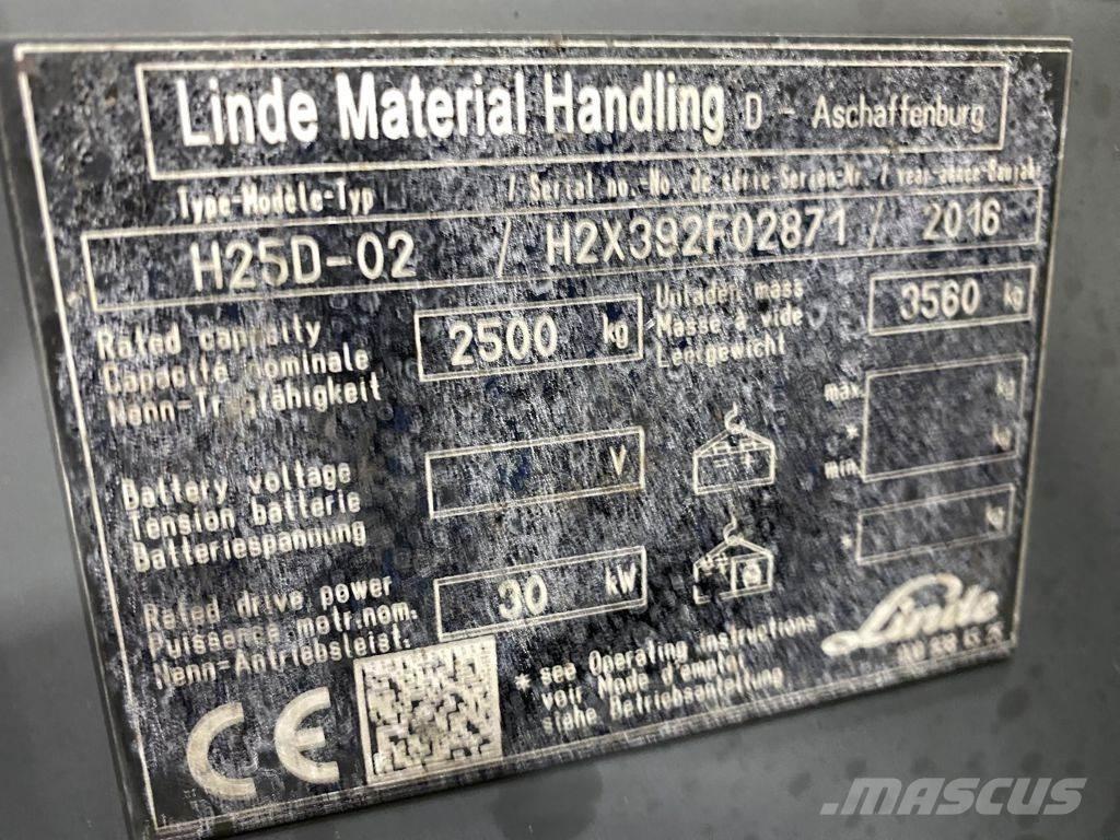 Linde H25D-02 Diesel Stapler