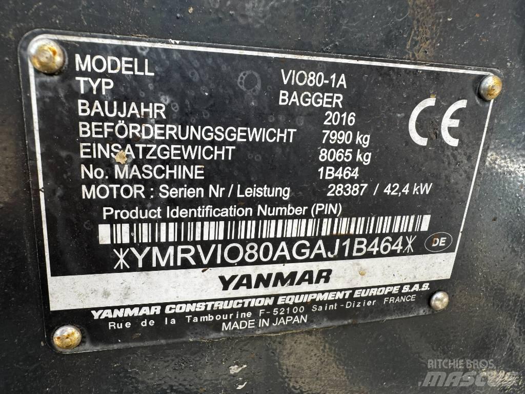 Yanmar ViO80-1A Midibagger  7t - 12t