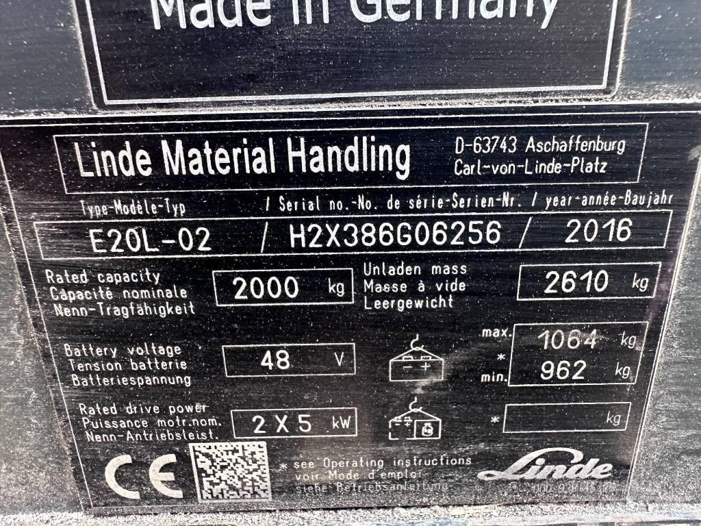 Linde E20L-02 Elektro Stapler