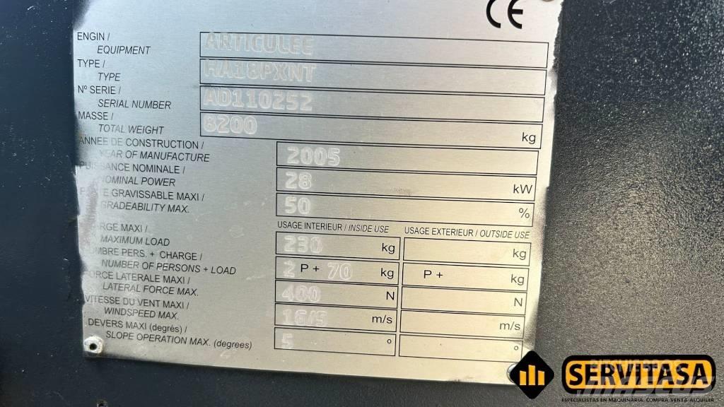 Haulotte HA 18 PX NT Gelenkteleskoparbeitsbühnen