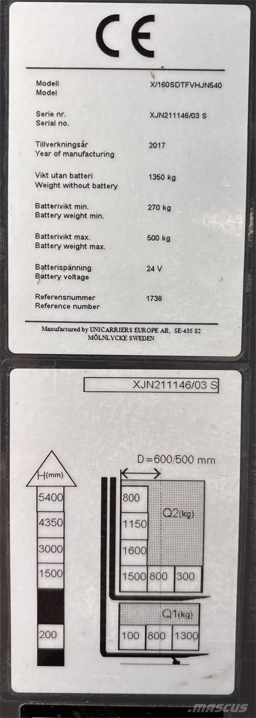Atlet X160 Selbstfahrstapler