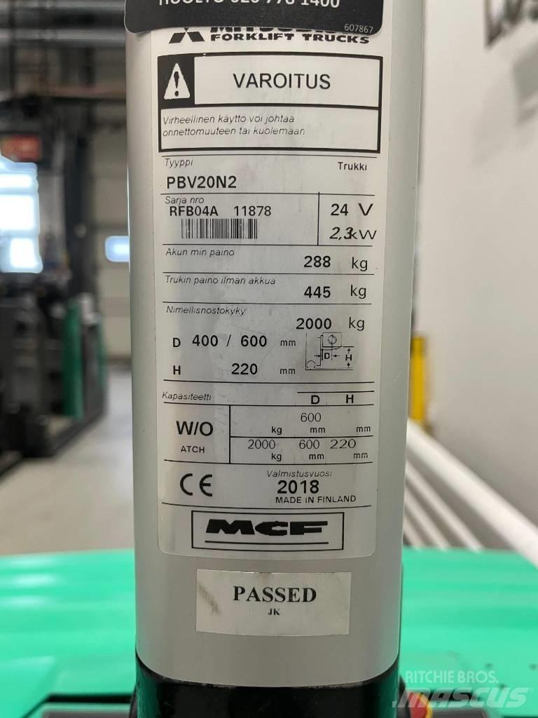 Mitsubishi PBV 20 N2 Gabelstapler mit Fahrerstand