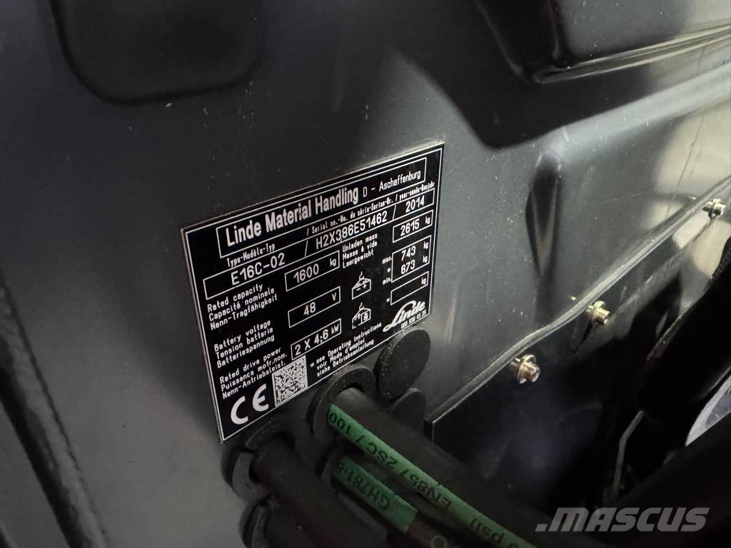 Linde E 16 C-02 Elektro Stapler