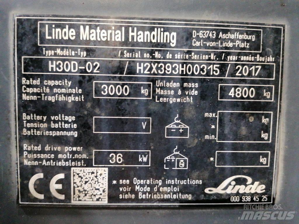 Linde H30D-02 Diesel Stapler