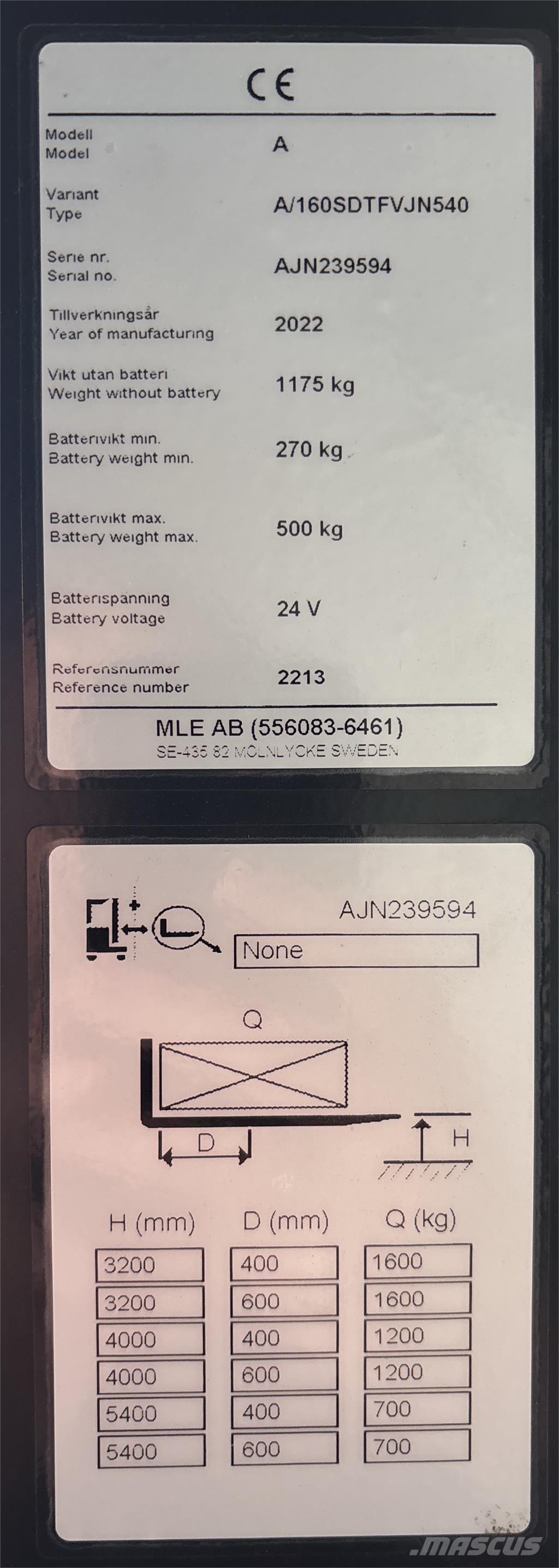 Atlet A160 Selbstfahrstapler