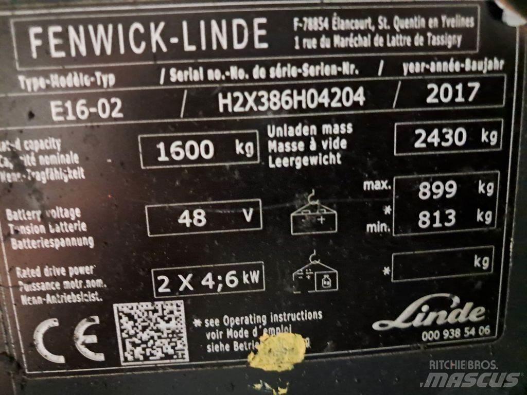 Linde E16-02 Elektro Stapler