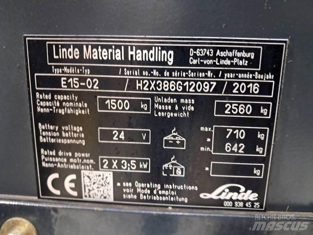 Linde E15-02 Elektro Stapler