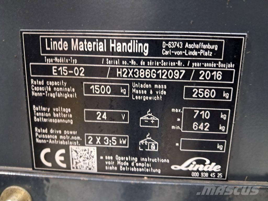 Linde E15-02 Elektro Stapler