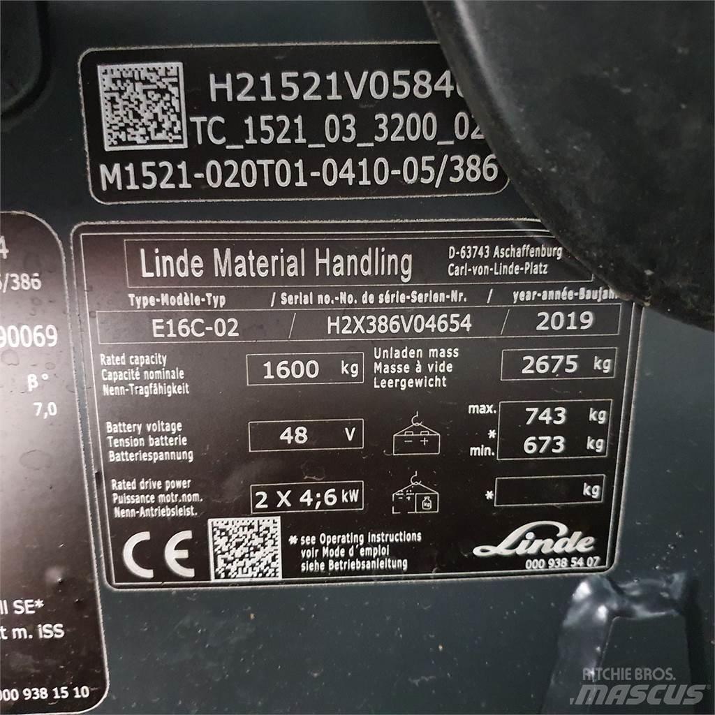 Linde E16C Elektro Stapler