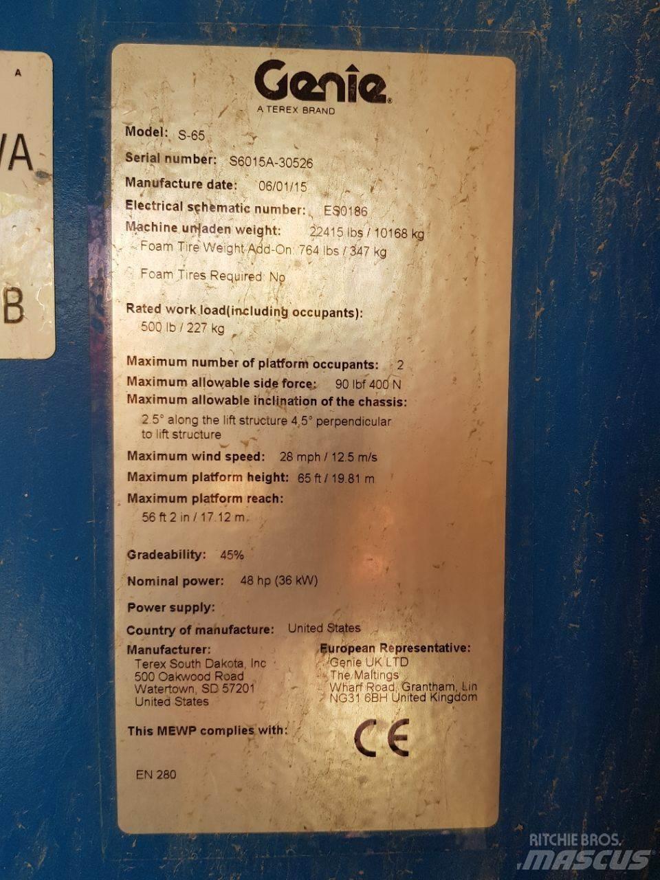Genie S65 Teleskopbühnen