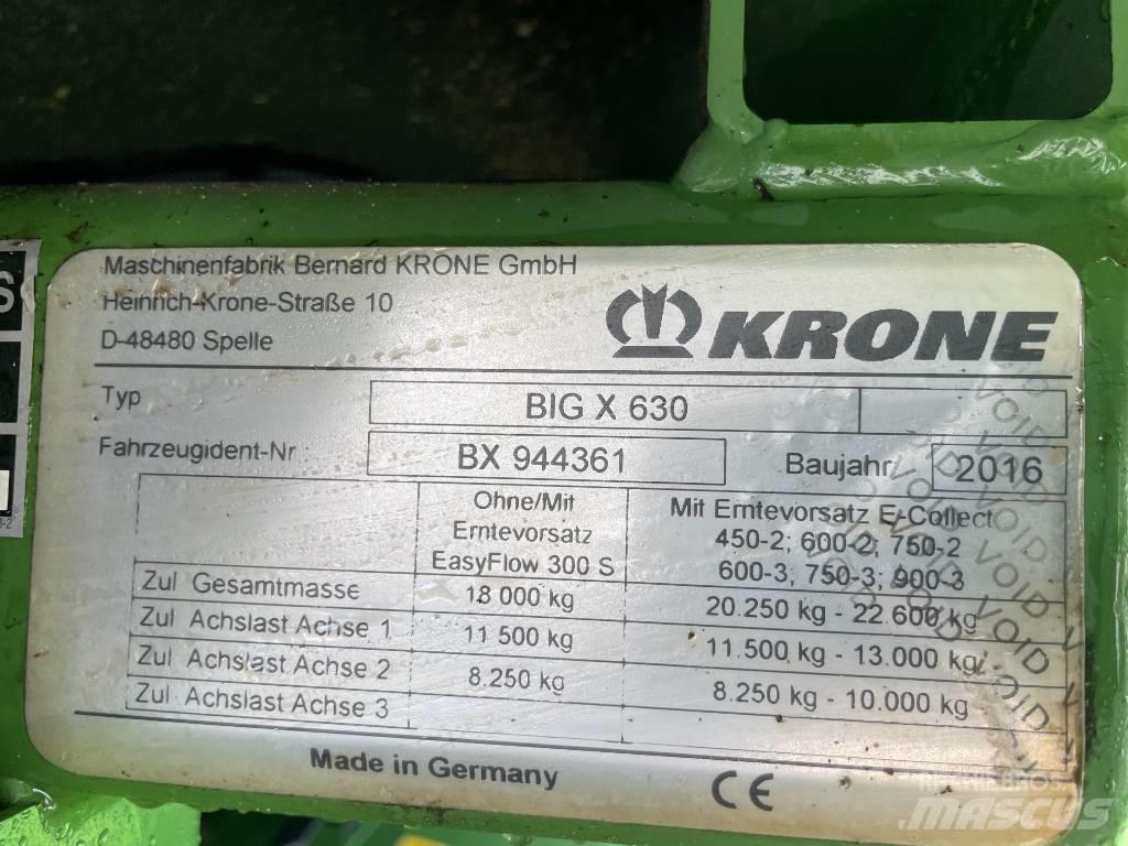 Krone Big X 630 Selbstfahrende Häcksler