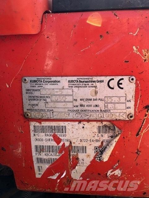 Kubota K 008-5 Minibagger < 7t