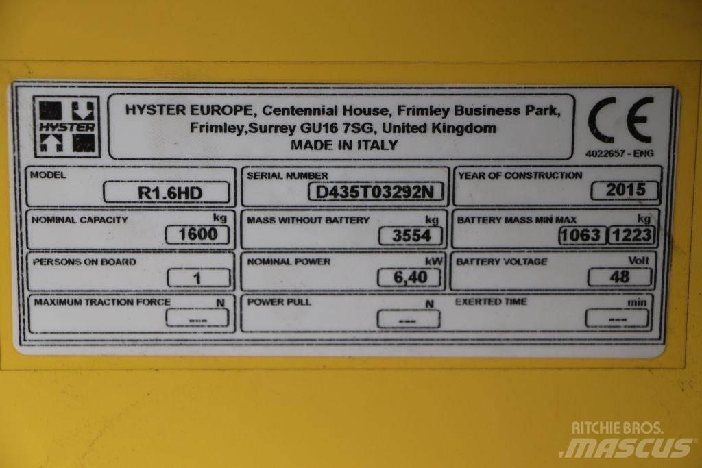 Hyster R 1.6 Elektro Stapler