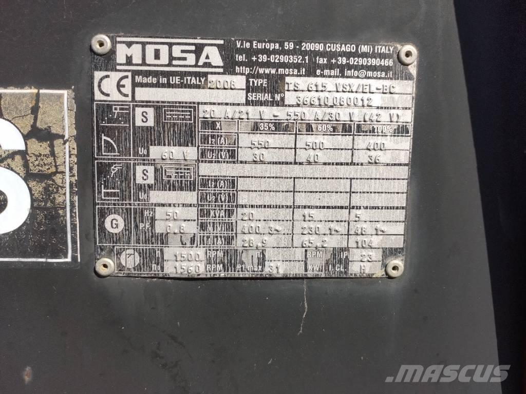 Mosa TS615 - VSX/EL-BC Schweissgeräte