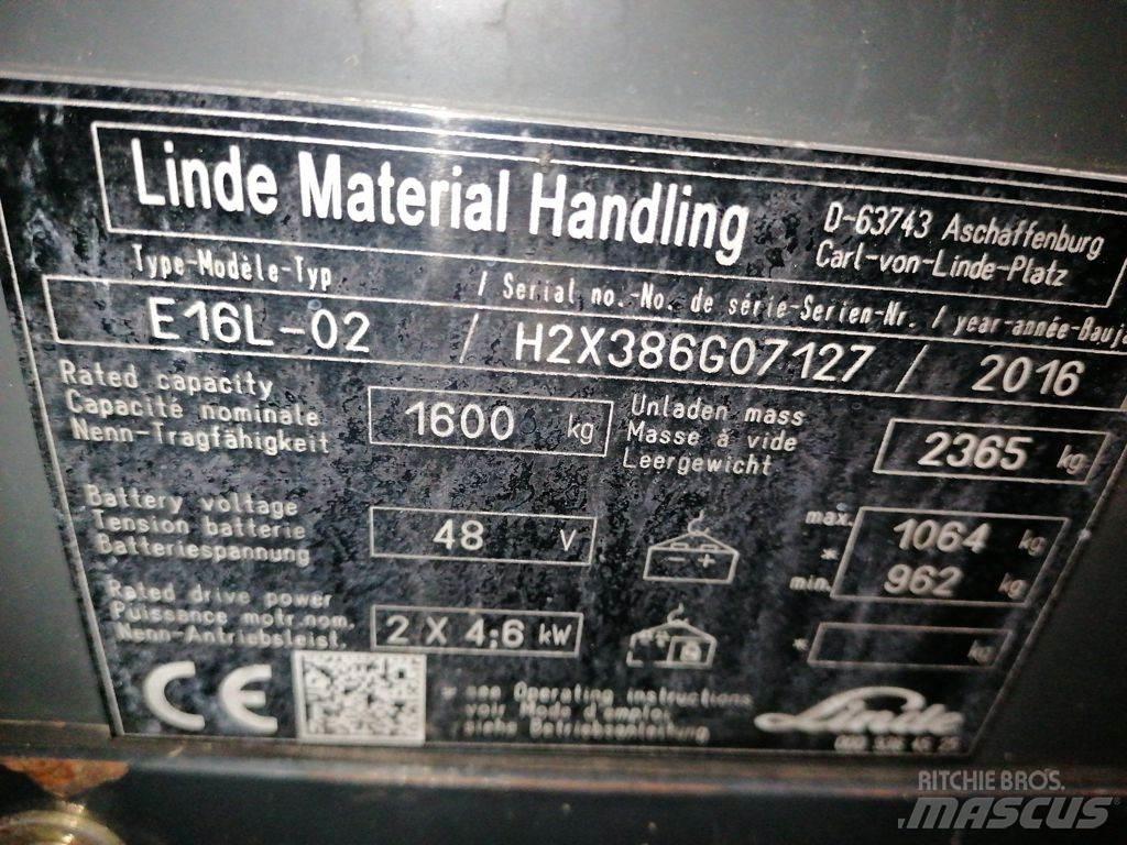 Linde E16L-02 Elektro Stapler