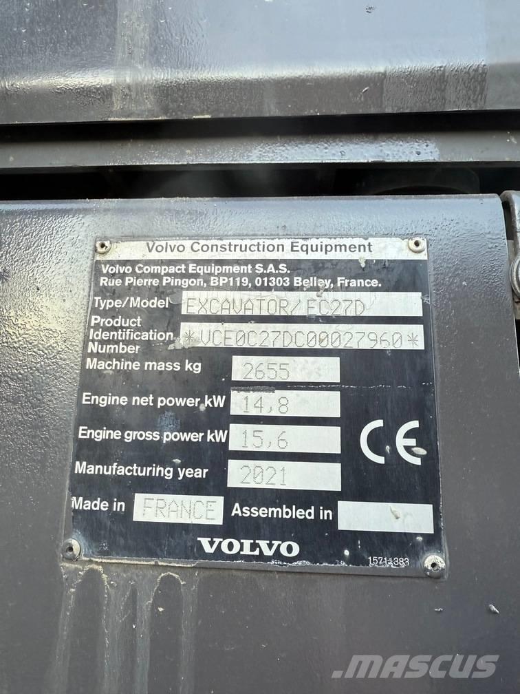 Volvo EC 27 D Minibagger < 7t