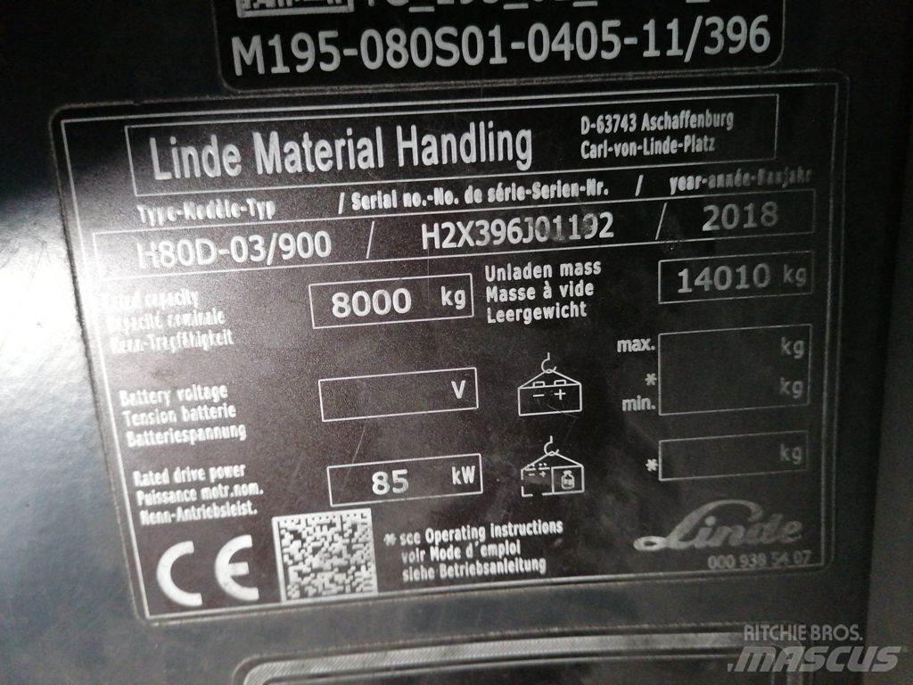 Linde H80D-03/900 Diesel Stapler
