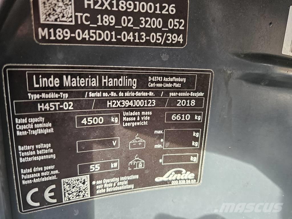 Linde H45T-02 Gas Stapler