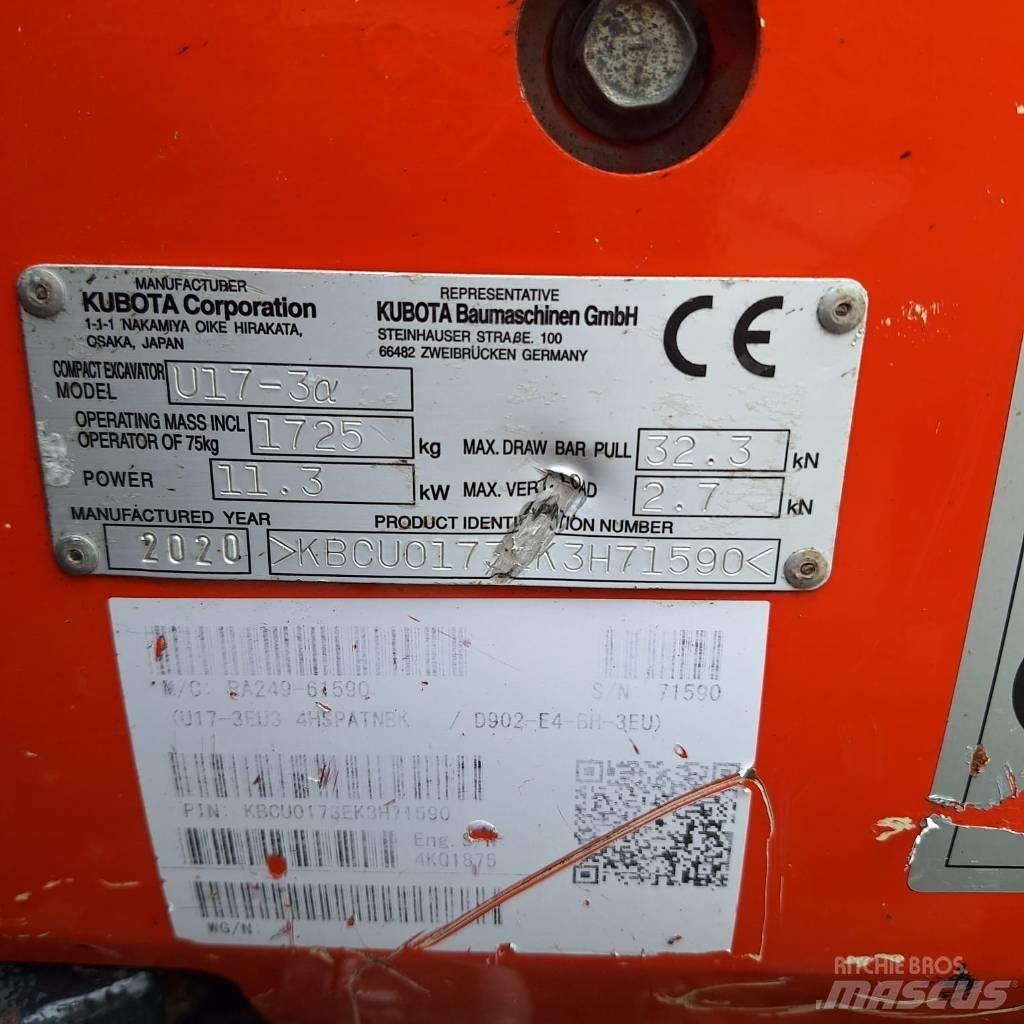 Kubota U 17-3 Minibagger < 7t