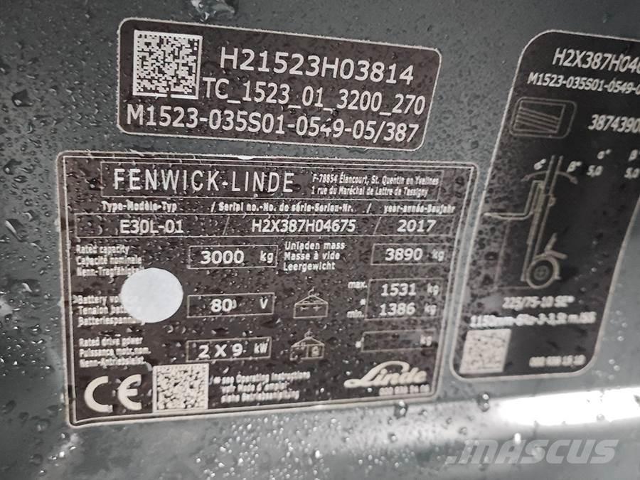 Linde E30L-01 Elektro Stapler