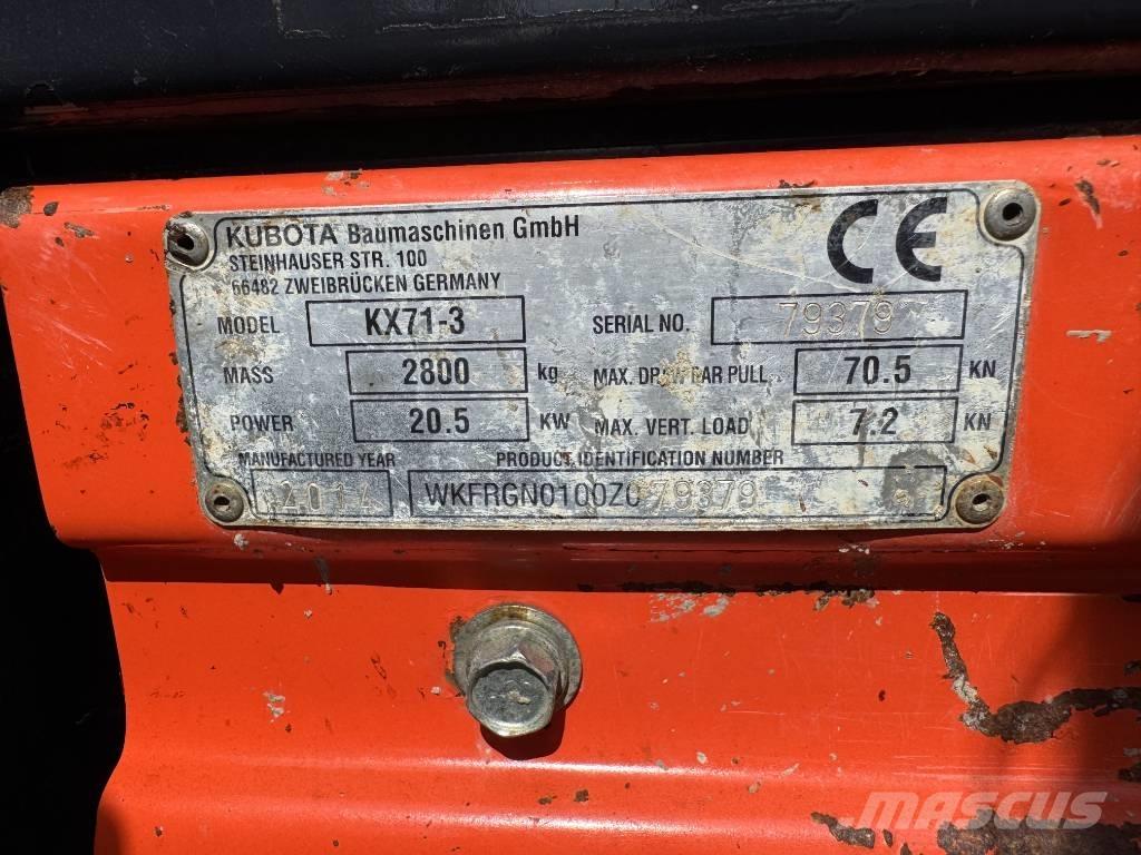 Kubota KX 71-3 Minibagger < 7t