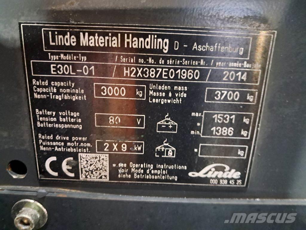 Linde E30L-01 Elektro Stapler