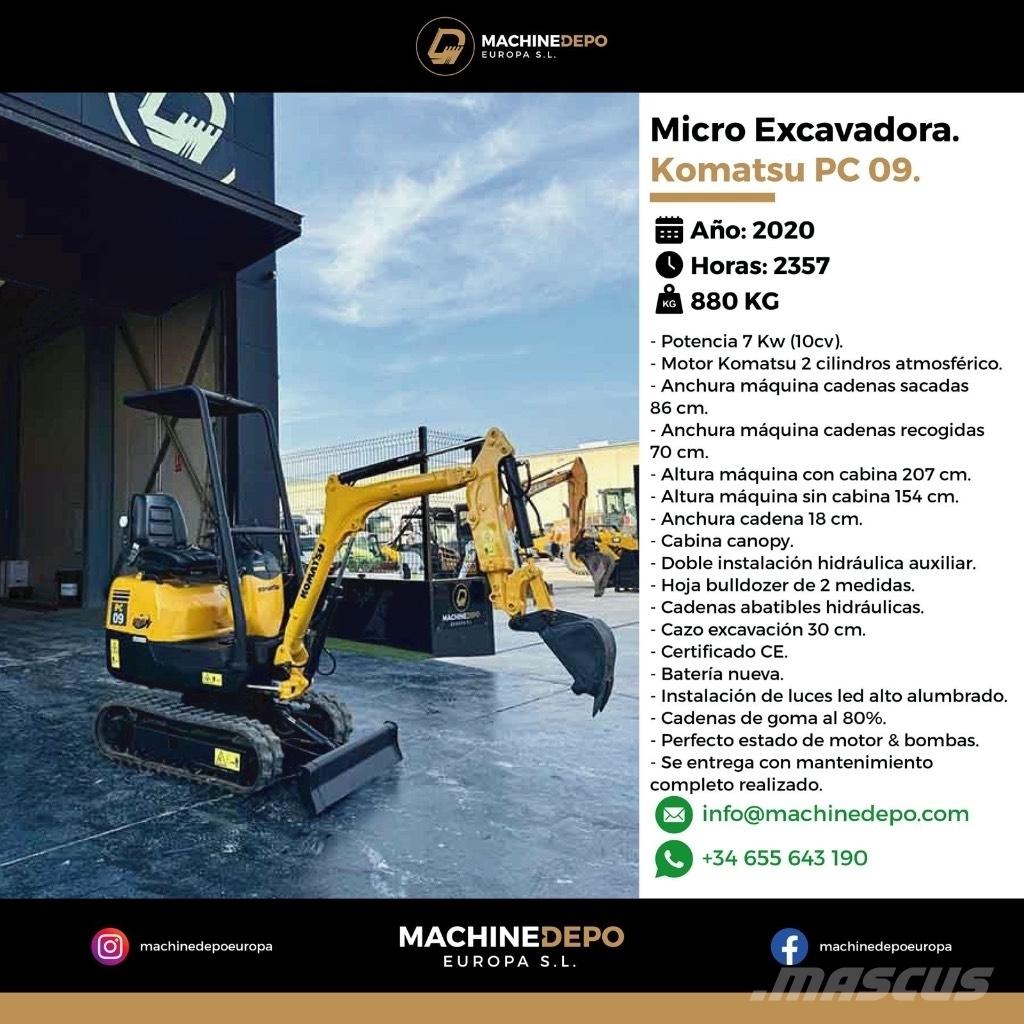 Komatsu PC 09-1 Minibagger < 7t