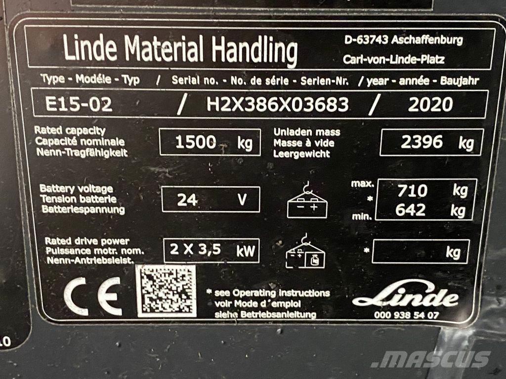 Linde E15-02 Elektro Stapler