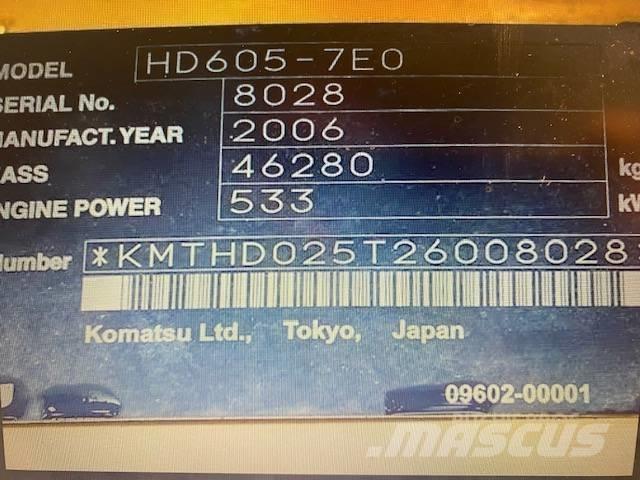 Komatsu HD 605-7 Dumper - Starr