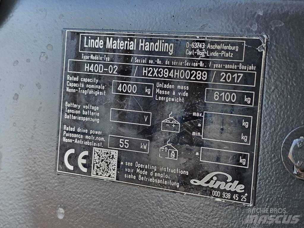 Linde H40D-02 Diesel Stapler