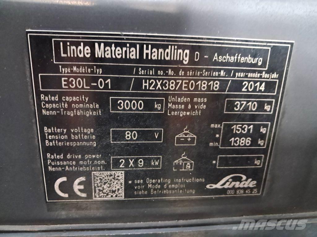 Linde E30L-01 Elektro Stapler
