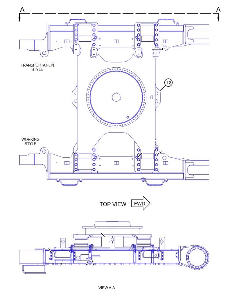 CAT 352 F Chassis