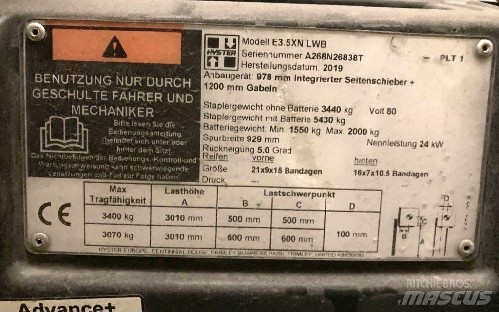 Hyster E 3.5 XN LWB Elektro Stapler