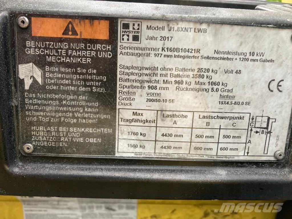 Hyster J 1.80 XNT Elektro Stapler
