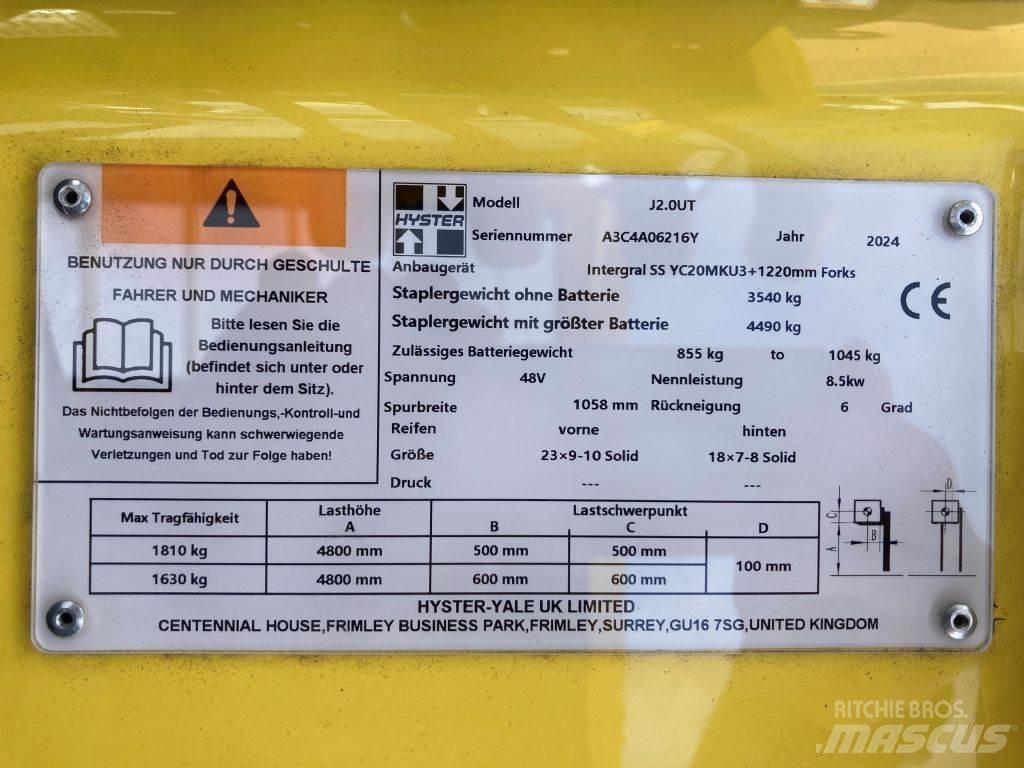 Hyster J 2.0 UT Elektro Stapler