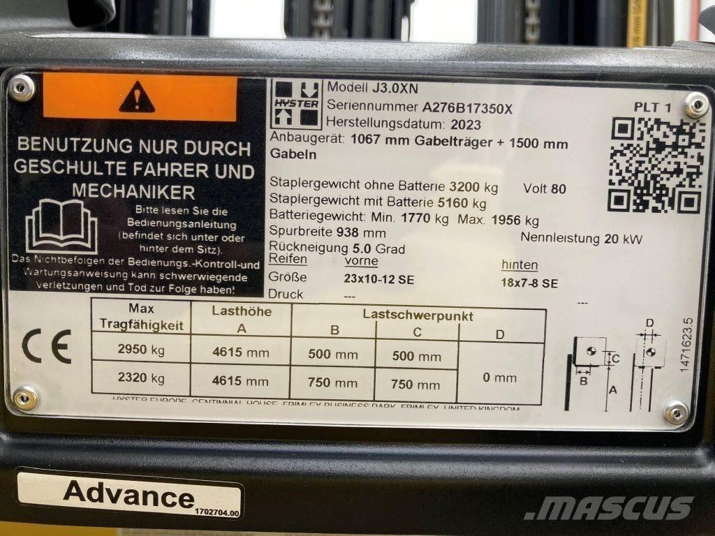 Hyster J 3.0 XN Elektro Stapler
