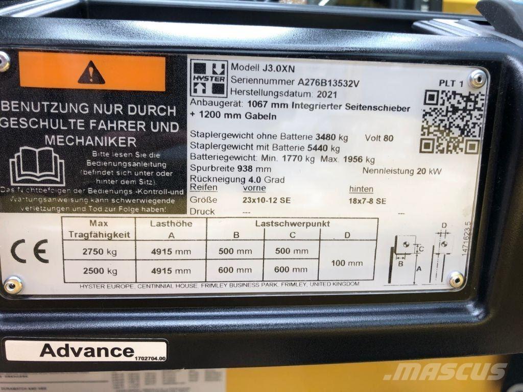 Hyster J 3.0 XN Elektro Stapler