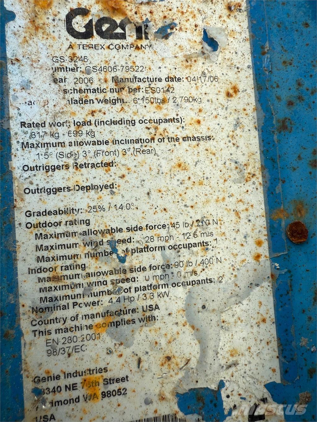 Genie GS3246 Scheren-Arbeitsbühnen