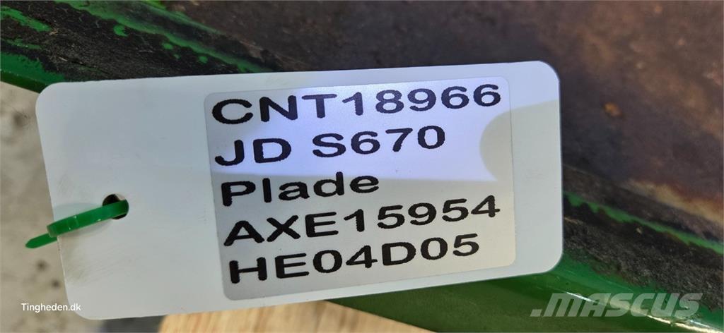 John Deere S670 Zubehör Mähdrescher