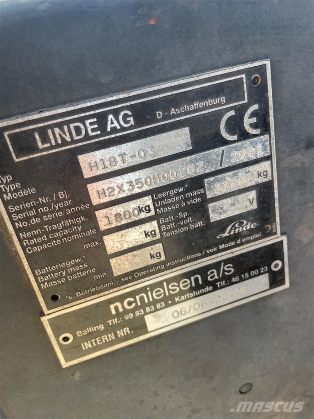 Linde H18T Gas Stapler