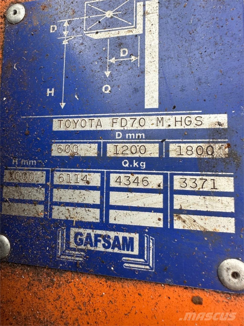 Toyota FD70 Diesel Stapler
