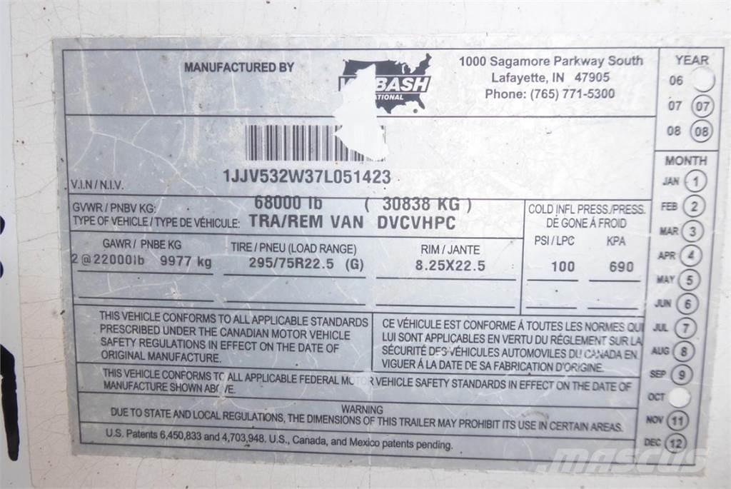 Wabash DVCVHPC Anhänger-Kastenaufbau