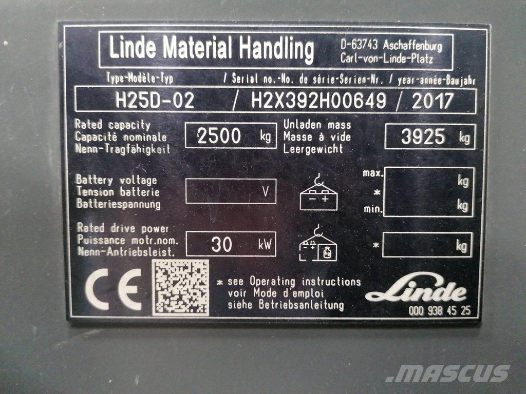 Linde H25D-02 Diesel Stapler