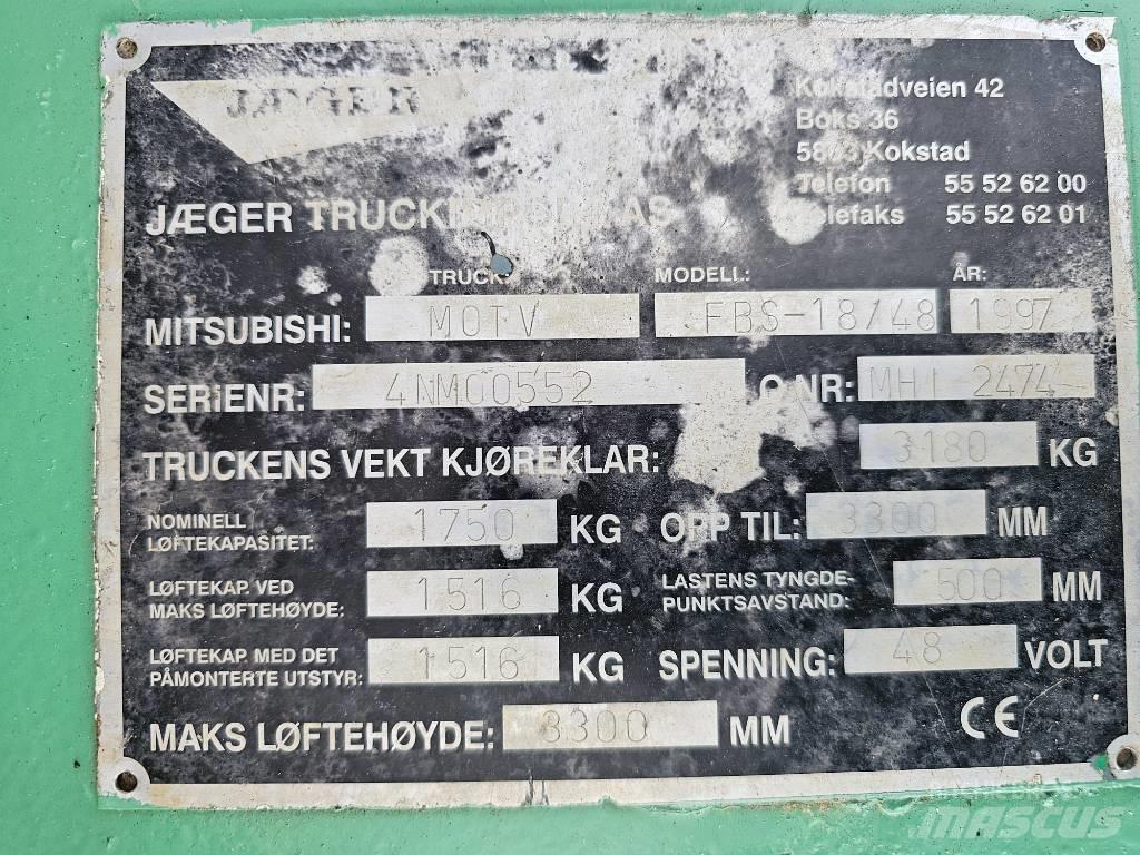Mitsubishi FBS 18/48 Elektro Stapler