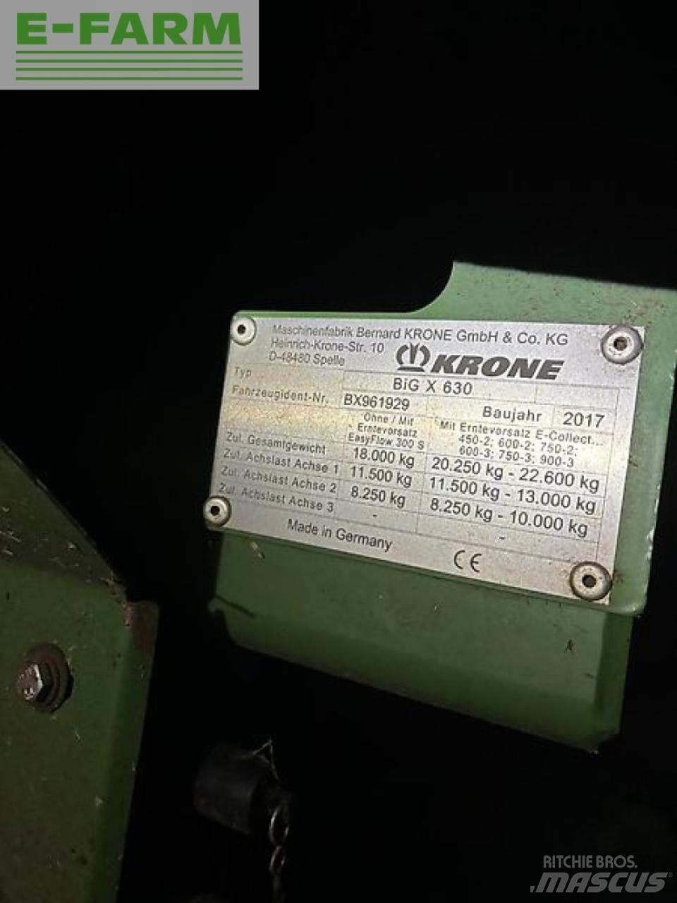 Krone big x 630 Selbstfahrende Häcksler