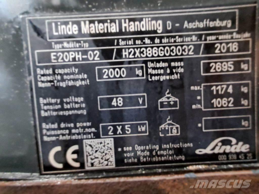 Linde E20PH-02 Elektro Stapler