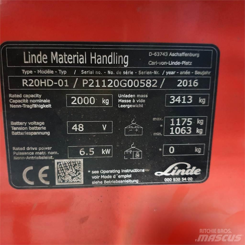 Linde R20HD Schubmaststapler