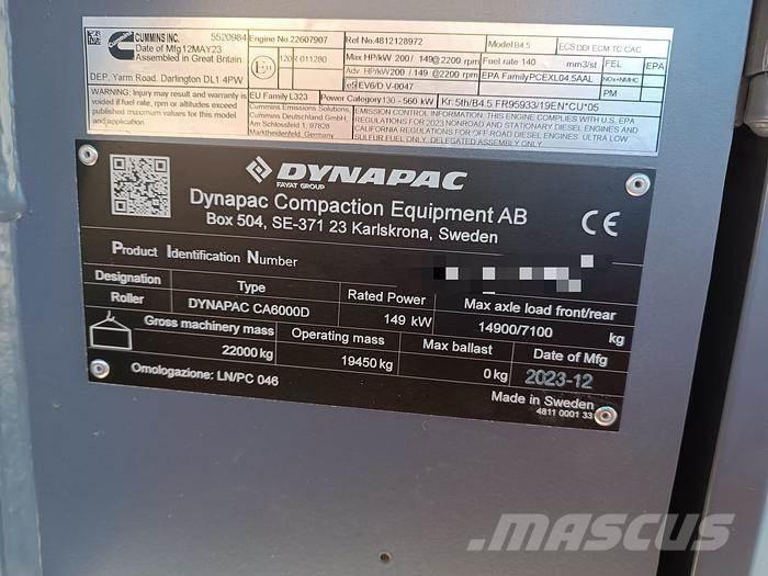 Dynapac CA6000D Anhängewalzen