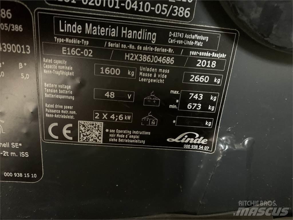 Linde E16C Elektro Stapler